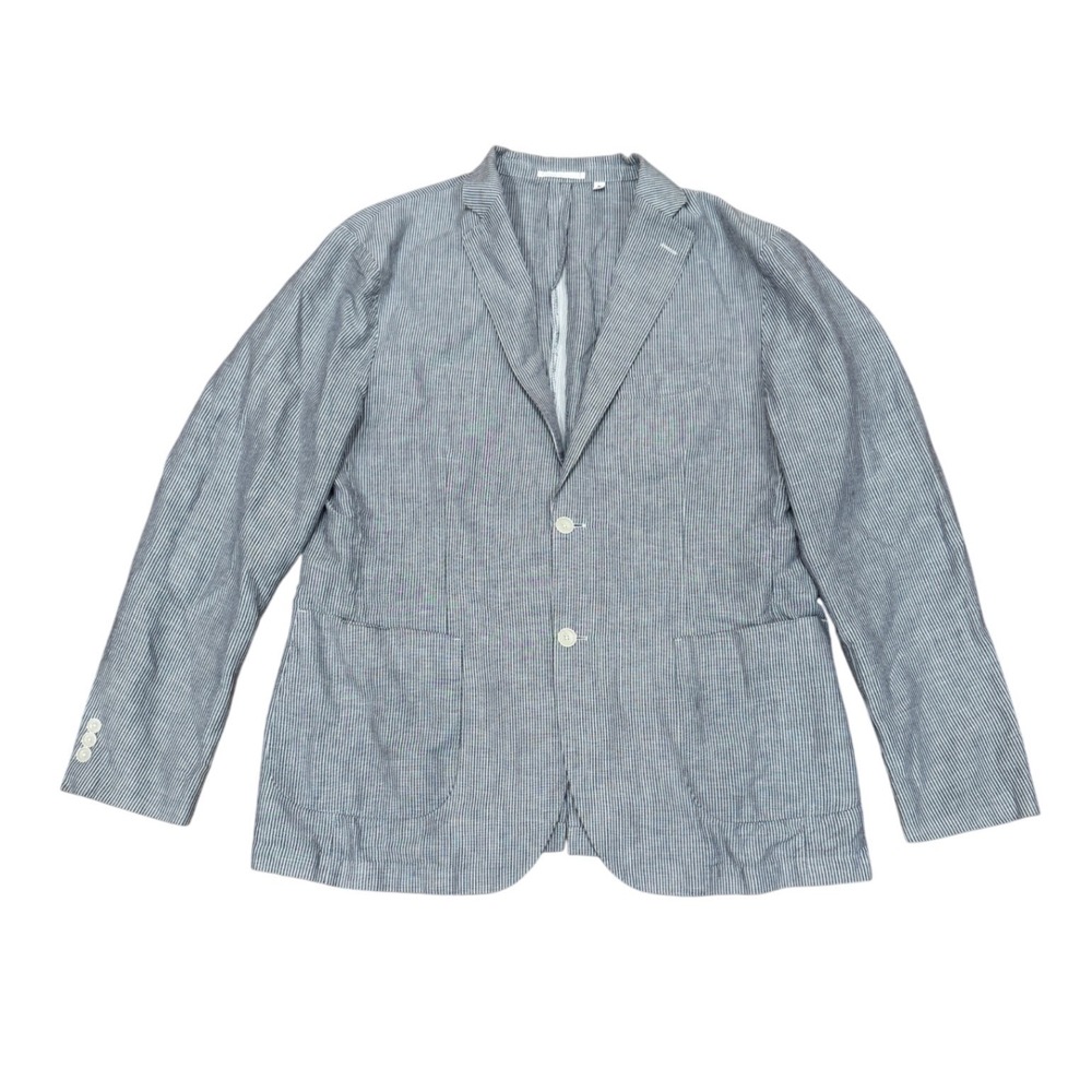 Uniqlo Men Linen Cotton Sports Coat Blazer Jacket XL Casual Lightweight Staple